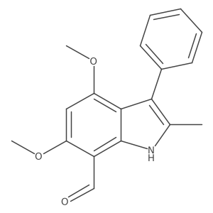 4,6-Dimethoxy-2-methyl-3-phenyl-1H-indole-7-carboxaldehyde Structure