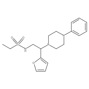 N-(2-(furan-2-yl)-2-(4-phenylpiperazin-1-yl)ethyl)ethanesulfonamide结构式