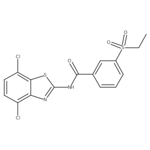 N-(4,7-dichlorobenzo[d]thiazol-2-yl)-3-(ethylsulfonyl)benzamide结构式