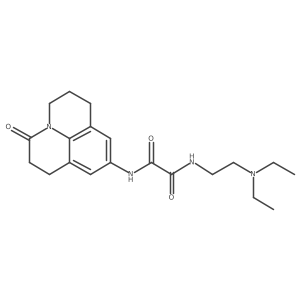 N1-(2-(diethylamino)ethyl)-N2-(3-oxo-1,2,3,5,6,7-hexahydropyrido[3,2,1-ij]quinolin-9-yl)oxalamide结构式