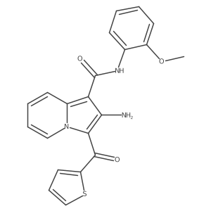 2-amino-N-(2-methoxyphenyl)-3-(thiophene-2-carbonyl)indolizine-1-carboxamide Structure