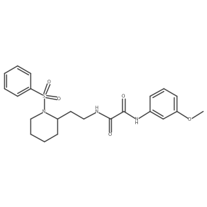 N1-(3-methoxyphenyl)-N2-(2-(1-(phenylsulfonyl)piperidin-2-yl)ethyl)oxalamide Structure
