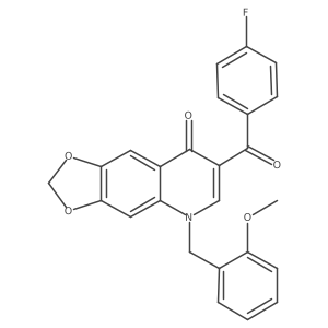 7-(4-fluorobenzoyl)-5-[(2-methoxyphenyl)methyl]-2H,5H,8H-[1,3]dioxolo[4,5-g]quinolin-8-one结构式