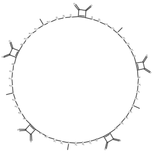 6,19,32,45,58-Pentamethyl-2,6,10,15,19,23,28,32,36,41,45,49,54,58,62-pentadecazahexacyclo[61.2.0.011,14.024,27.037,40.050,53]pentahexaconta-1(63),11(14),24(27),37(40),50(53)-pentaene-12,13,25,26,38,39,51,52,64,65-decone Structure