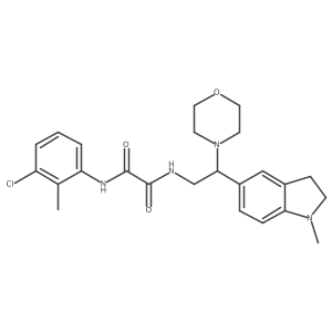 N1-(3-chloro-2-methylphenyl)-N2-(2-(1-methylindolin-5-yl)-2-morpholinoethyl)oxalamide Structure