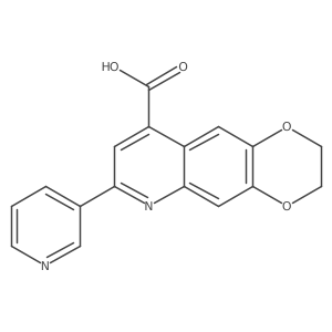7-Pyridin-3-yl-2,3-dihydro[1,4]dioxino[2,3-g]quinoline-9-carboxylic acid结构式