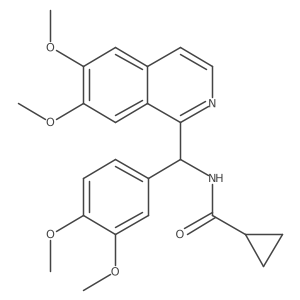 N-[(6,7-dimethoxyisoquinolin-1-yl)(3,4-dimethoxyphenyl)methyl]cyclopropanecarboxamide结构式