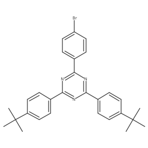 2-(4-Bromophenyl)-4,6-bis(4-tert-butylphenyl)-1,3,5-triazine Structure