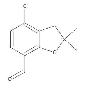 4-Chloro-2,2-dimethyl-2,3-dihydro-1-benzofuran-7-carbaldehyde Structure