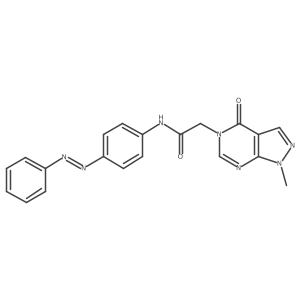 5H-Pyrazolo[3,4-d]pyrimidine-5-acetamide, 1,4-dihydro-1-methyl-4-oxo-N-[4-(2-phenyldiazenyl)phenyl]-结构式