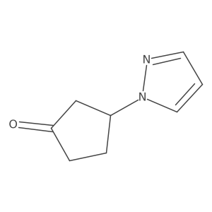 3-(1H-Pyrazol-1-yl)cyclopentanone Structure