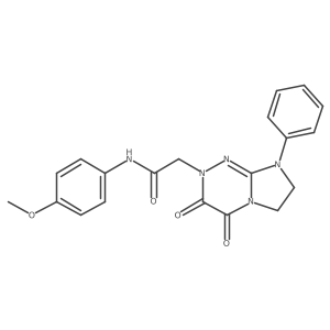2-(3,4-dioxo-8-phenyl-3,4,7,8-tetrahydroimidazo[2,1-c][1,2,4]triazin-2(6H)-yl)-N-(4-methoxyphenyl)acetamide结构式