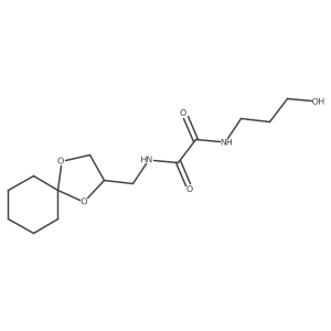 N1-(1,4-dioxaspiro[4.5]decan-2-ylmethyl)-N2-(3-hydroxypropyl)oxalamide结构式