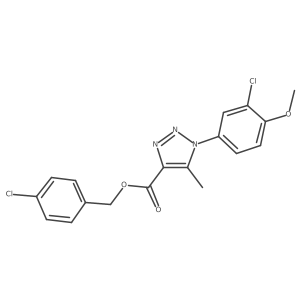 4-chlorobenzyl 1-(3-chloro-4-methoxyphenyl)-5-methyl-1H-1,2,3-triazole-4-carboxylate结构式