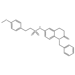 N-(1-benzyl-2-oxo-1,2,3,4-tetrahydroquinolin-6-yl)-2-(4-methoxyphenyl)ethanesulfonamide结构式