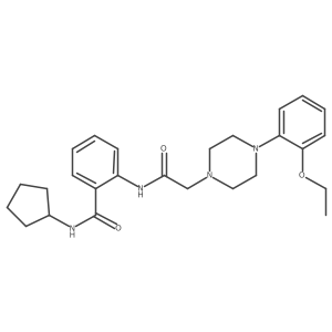 N-[2-[(Cyclopentylamino)carbonyl]phenyl]-4-(2-ethoxyphenyl)-1-piperazineacetamide结构式