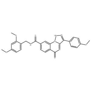 N-(2,4-dimethoxybenzyl)-3-(4-methoxyphenyl)-5-oxo-4,5-dihydro-[1,2,3]triazolo[1,5-a]quinazoline-8-carboxamide结构式