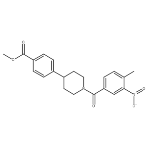 Methyl 4-[1-(4-methyl-3-nitro-benzoyl)-4-piperidyl]benzoate结构式