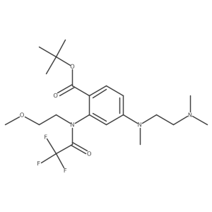 tert-butyl 2-(2,2,2-trifluoro-N-(2-methoxyethyl)acetamido)-4-(N-(2-(dimethylamino)ethyl)-N-methylamino)benzoate Structure