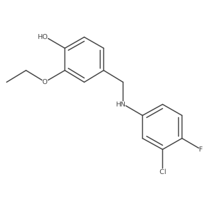4-[[(3-Chloro-4-fluorophenyl)amino]methyl]-2-ethoxyphenol Structure