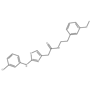 2-{2-[(3-chlorophenyl)amino]-1,3-thiazol-4-yl}-N-[2-(3-methoxyphenyl)ethyl]acetamide Structure