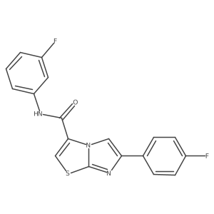 N-(3-fluorophenyl)-6-(4-fluorophenyl)imidazo[2,1-b]thiazole-3-carboxamide Structure