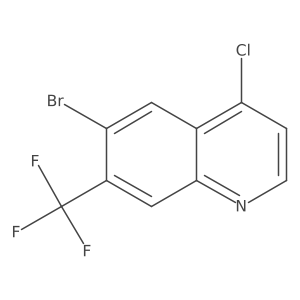 6-Bromo-4-chloro-7-(trifluoromethyl)quinoline结构式