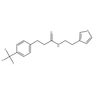 N-[2-(Thiophen-3-YL)ethyl]-3-[4-(trifluoromethyl)phenyl]propanamide结构式