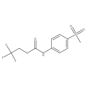2,2,2-Trifluoroethyl 4-(methylsulfonyl)phenylcarbamate结构式