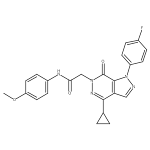 2-(4-cyclopropyl-1-(4-fluorophenyl)-7-oxo-1H-pyrazolo[3,4-d]pyridazin-6(7H)-yl)-N-(4-methoxyphenyl)acetamide Structure