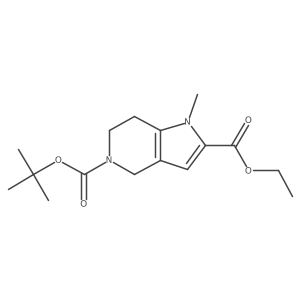 O5-tert-butyl O2-ethyl 1-methyl-6,7-dihydro-4H-pyrrolo[3,2-c]pyridine-2,5-dicarboxylate Structure