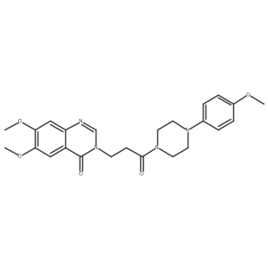 6,7-dimethoxy-3-{3-[4-(4-methoxyphenyl)piperazin-1-yl]-3-oxopropyl}quinazolin-4(3H)-one结构式