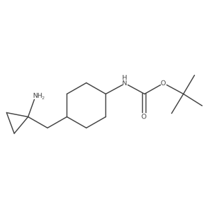 tert-butyl N-{4-[(1-aminocyclopropyl)methyl]cyclohexyl}carbamate Structure