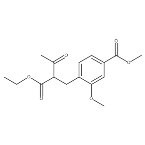 Methyl 4-(2-(ethoxycarbonyl)-3-oxobutyl)-3-methoxybenzoate Structure