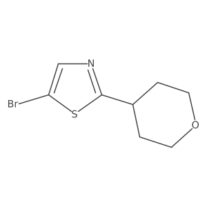 5-bromo-2-(tetrahydro-2H-pyran-4-yl)thiazole结构式