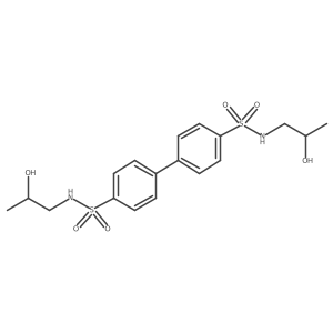 (2-Hydroxypropyl){[4-(4-{[(2-hydroxypropyl)amino]sulfonyl}phenyl)phenyl]sulfon yl}amine结构式