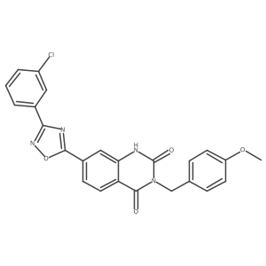 7-(3-(3-chlorophenyl)-1,2,4-oxadiazol-5-yl)-3-(4-methoxybenzyl)quinazoline-2,4(1H,3H)-dione Structure