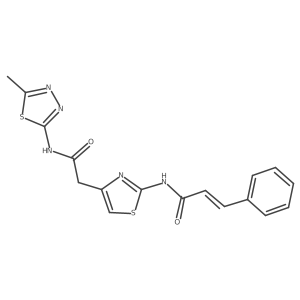 N-(4-(2-((5-methyl-1,3,4-thiadiazol-2-yl)amino)-2-oxoethyl)thiazol-2-yl)cinnamamide Structure
