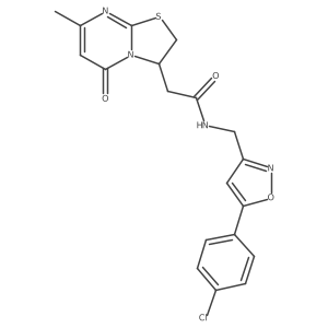 N-((5-(4-chlorophenyl)isoxazol-3-yl)methyl)-2-(7-methyl-5-oxo-3,5-dihydro-2H-thiazolo[3,2-a]pyrimidin-3-yl)acetamide结构式