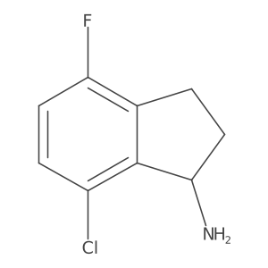 (S)-7-Chloro-4-fluoro-2,3-dihydro-1H-inden-1-amine结构式