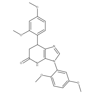 7-(2,4-dimethoxyphenyl)-3-(2,5-dimethoxyphenyl)-6,7-dihydro-3H-imidazo[4,5-b]pyridin-5-ol结构式