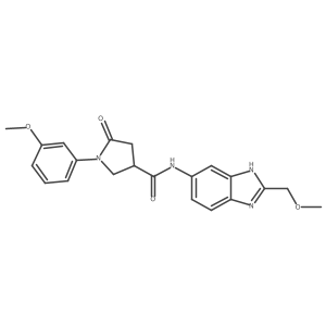 N-[2-(methoxymethyl)-1H-benzimidazol-5-yl]-1-(3-methoxyphenyl)-5-oxopyrrolidine-3-carboxamide结构式