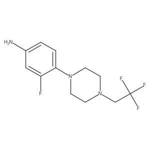 3-Fluoro-4-(4-(2,2,2-trifluoroethyl)piperazin-1-yl)aniline结构式
