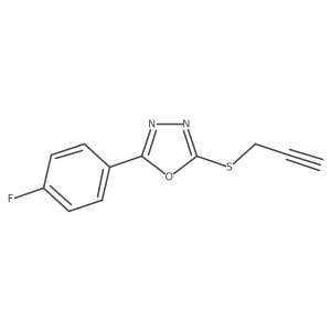 2-(4-Fluorophenyl)-5-(prop-2-YN-1-ylsulfanyl)-1,3,4-oxadiazole结构式