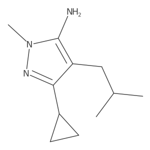 3-Cyclopropyl-1-methyl-4-(2-methylpropyl)-1H-pyrazol-5-amine Structure