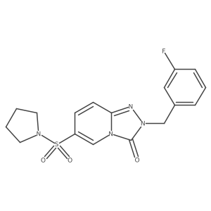 2-[(3-fluorophenyl)methyl]-6-(pyrrolidine-1-sulfonyl)-2H,3H-[1,2,4]triazolo[4,3-a]pyridin-3-one Structure