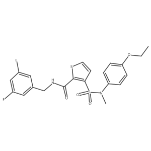 N-(3,5-difluorobenzyl)-3-[(4-ethoxyphenyl)(methyl)sulfamoyl]thiophene-2-carboxamide结构式