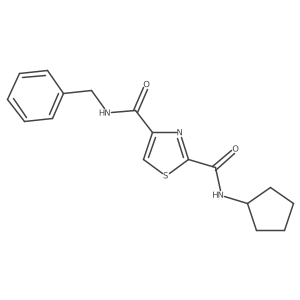 N~4~-benzyl-N~2~-cyclopentyl-1,3-thiazole-2,4-dicarboxamide Structure