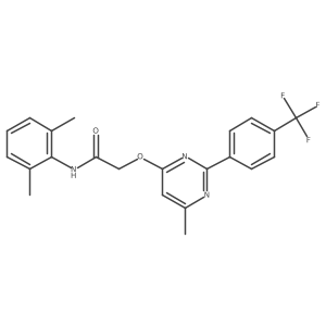 N-(2,6-dimethylphenyl)-2-({6-methyl-2-[4-(trifluoromethyl)phenyl]pyrimidin-4-yl}oxy)acetamide Structure