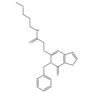 2-({3-benzyl-4-oxo-3H,4H-thieno[3,2-d]pyrimidin-2-yl}sulfanyl)-N-(3-methoxypropyl)acetamide结构式